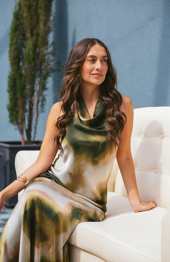 PRE ORDER: CANNES MAXI DRESS LIMITED EDITION MOSS GREEN