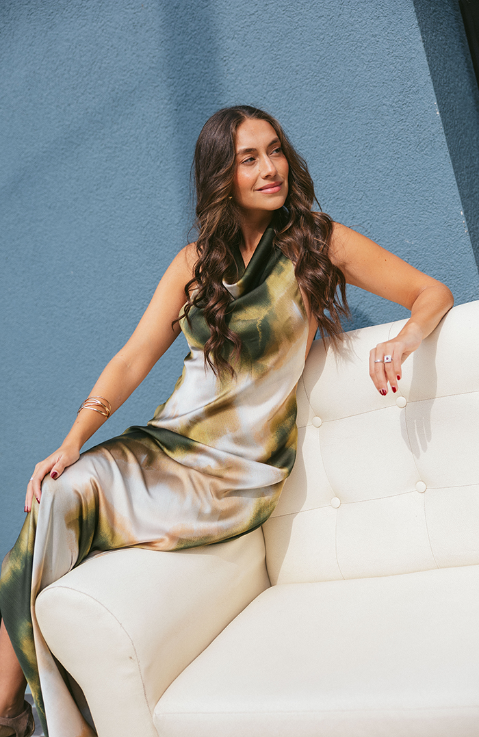 PRE ORDER: CANNES MAXI DRESS LIMITED EDITION MOSS GREEN
