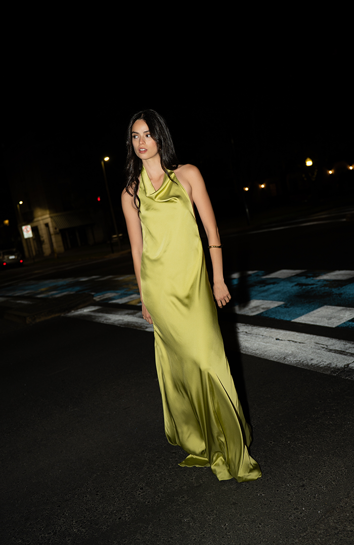 PRE ORDER: CANNES YELLOW SILK MAXI DRESS