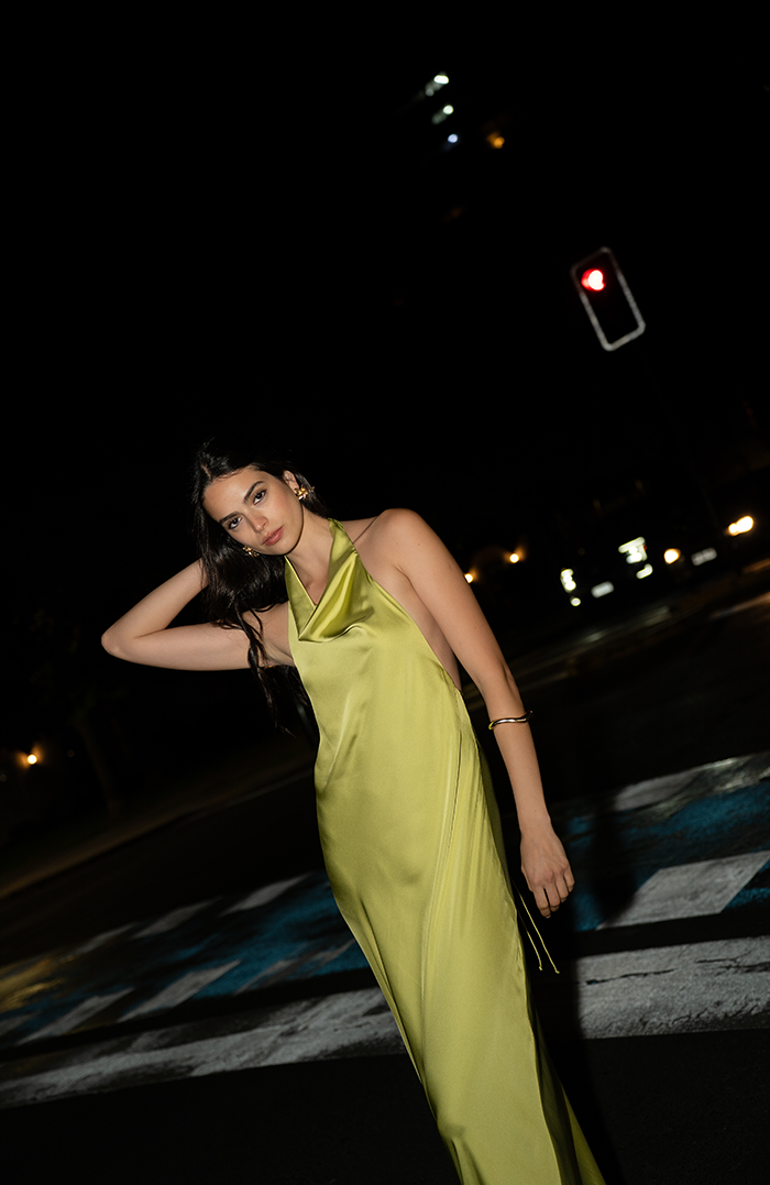 PRE-ORDER: CANNES CHOCOLATE SILK MAXI DRESS