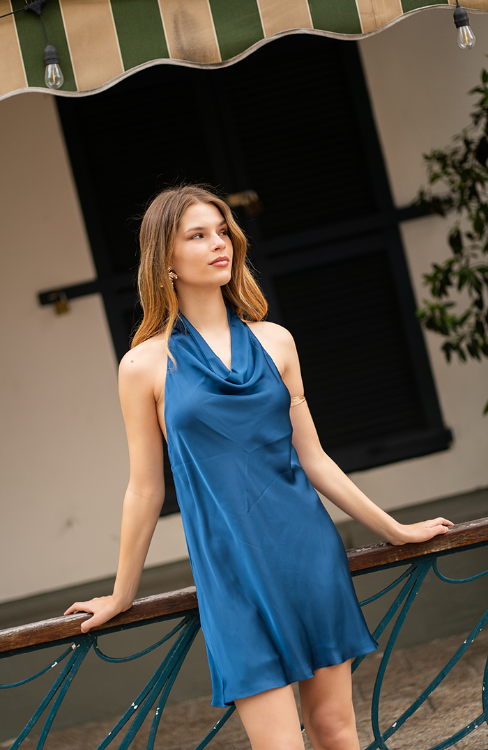 PRE ORDER: VESTIDO MINI CANNES SEDA NEGRO