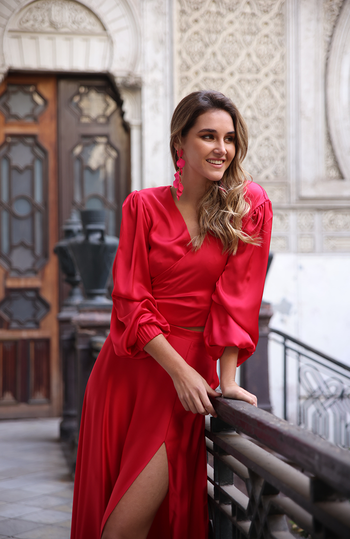 AROS PETALOS CASCADA FUCSIA