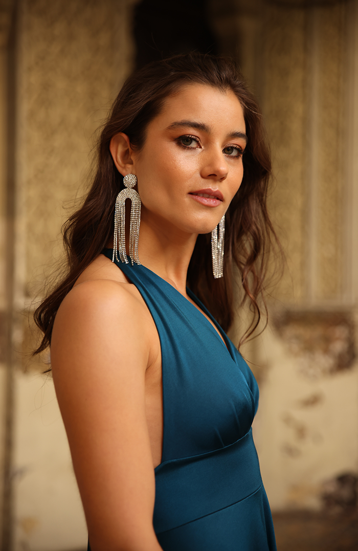 TIFFANY HOOPS WITH SILVER SPARKLES
