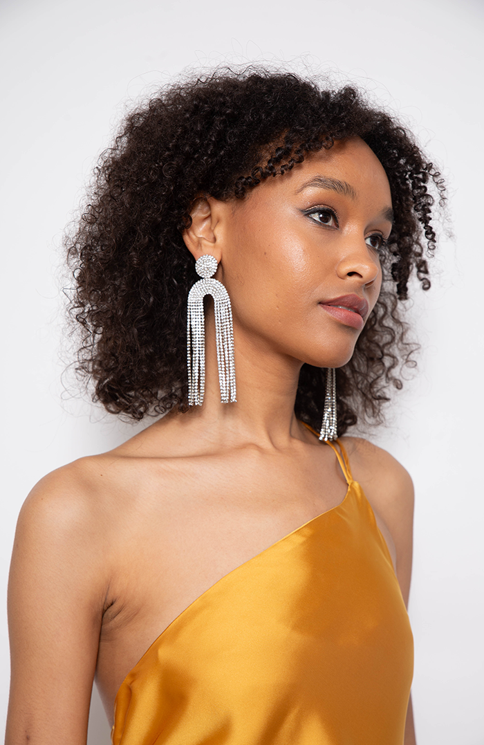 TIFFANY HOOPS WITH SILVER SPARKLES