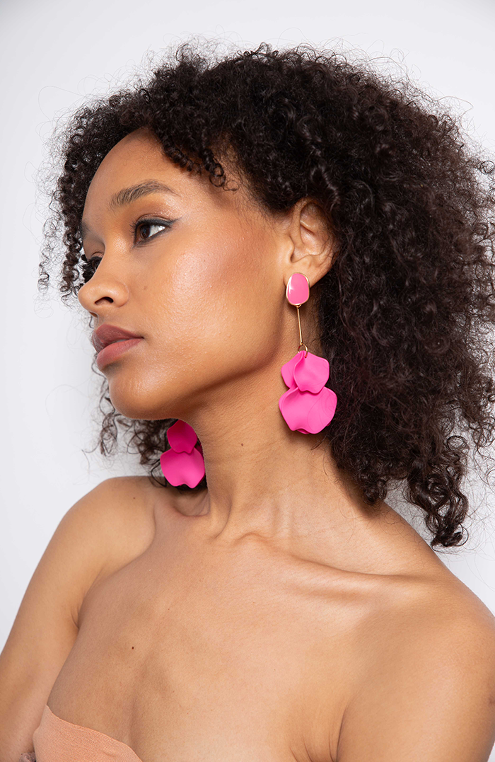 FUCHSIA JASMINE HOOPS