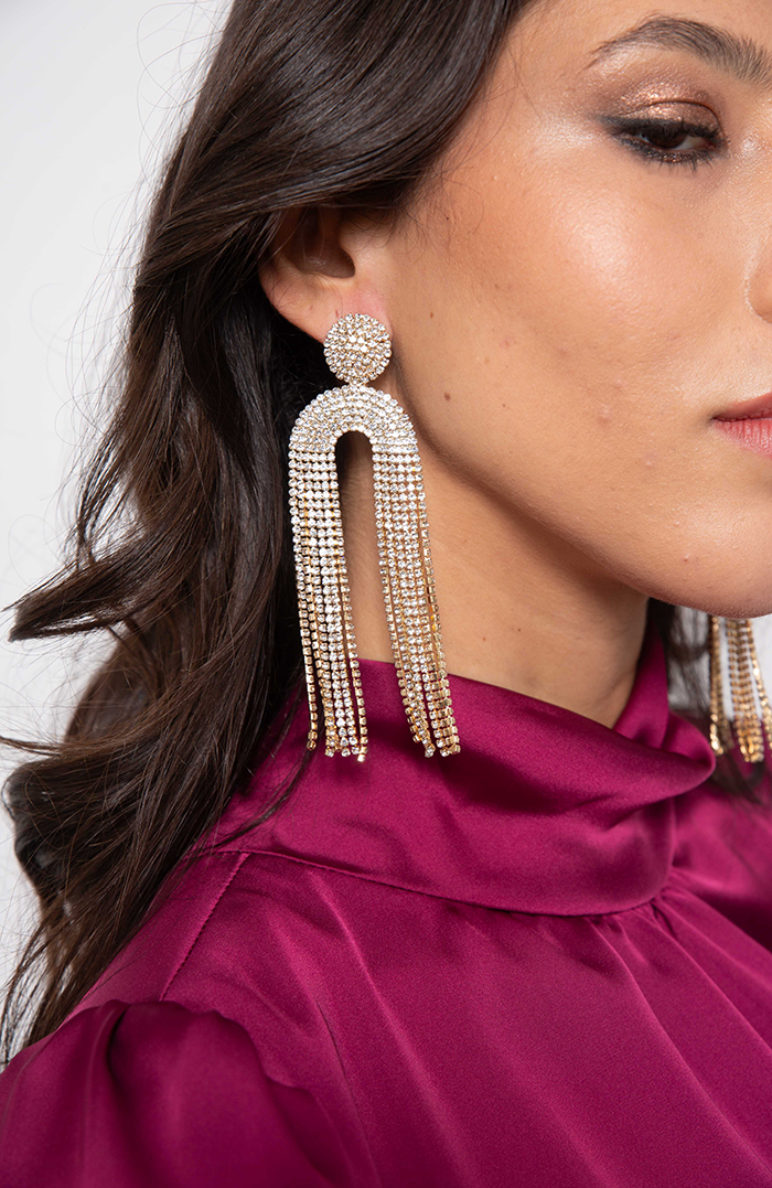 AROS TIFFANY BRILLOS DORADO