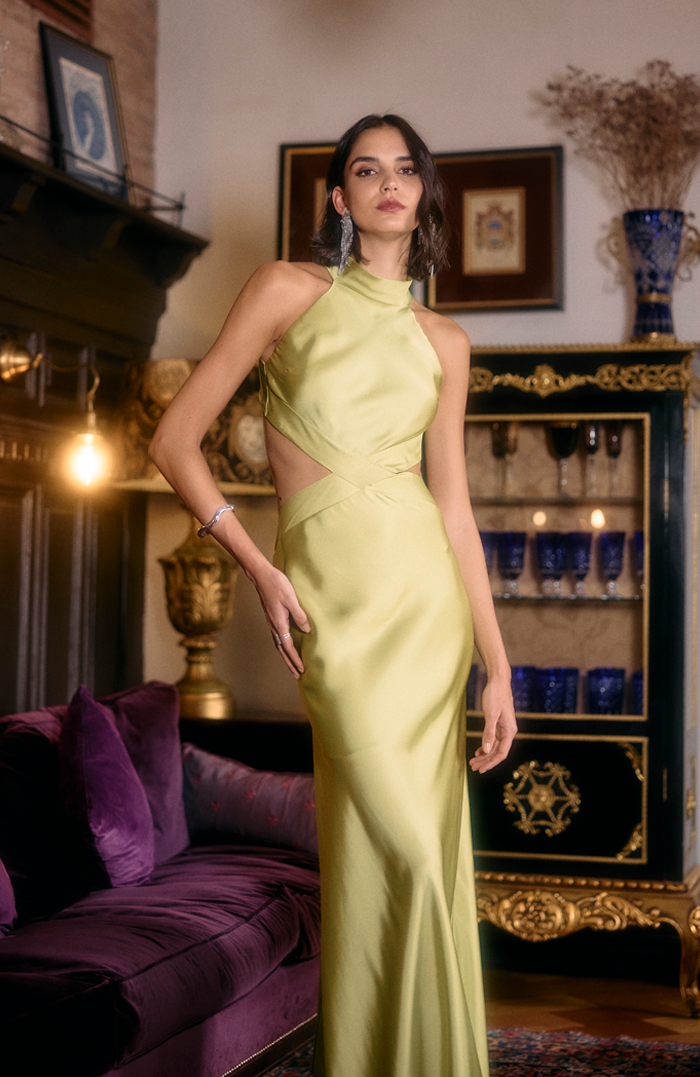 PRE ORDER: VESTIDO MAXI MONTECARLO SEDA COLORES