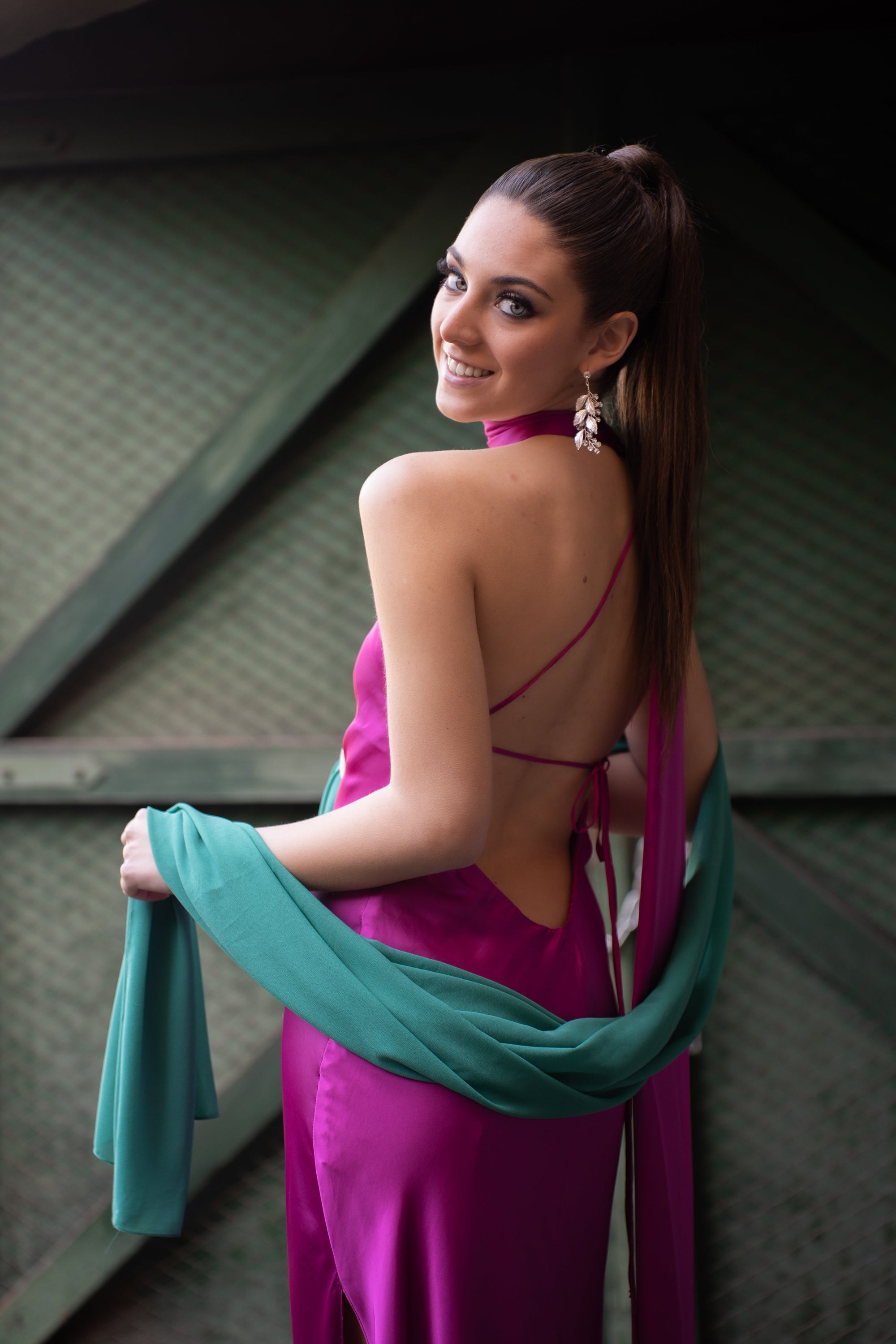 TURQUOISE GAUZE SCARF