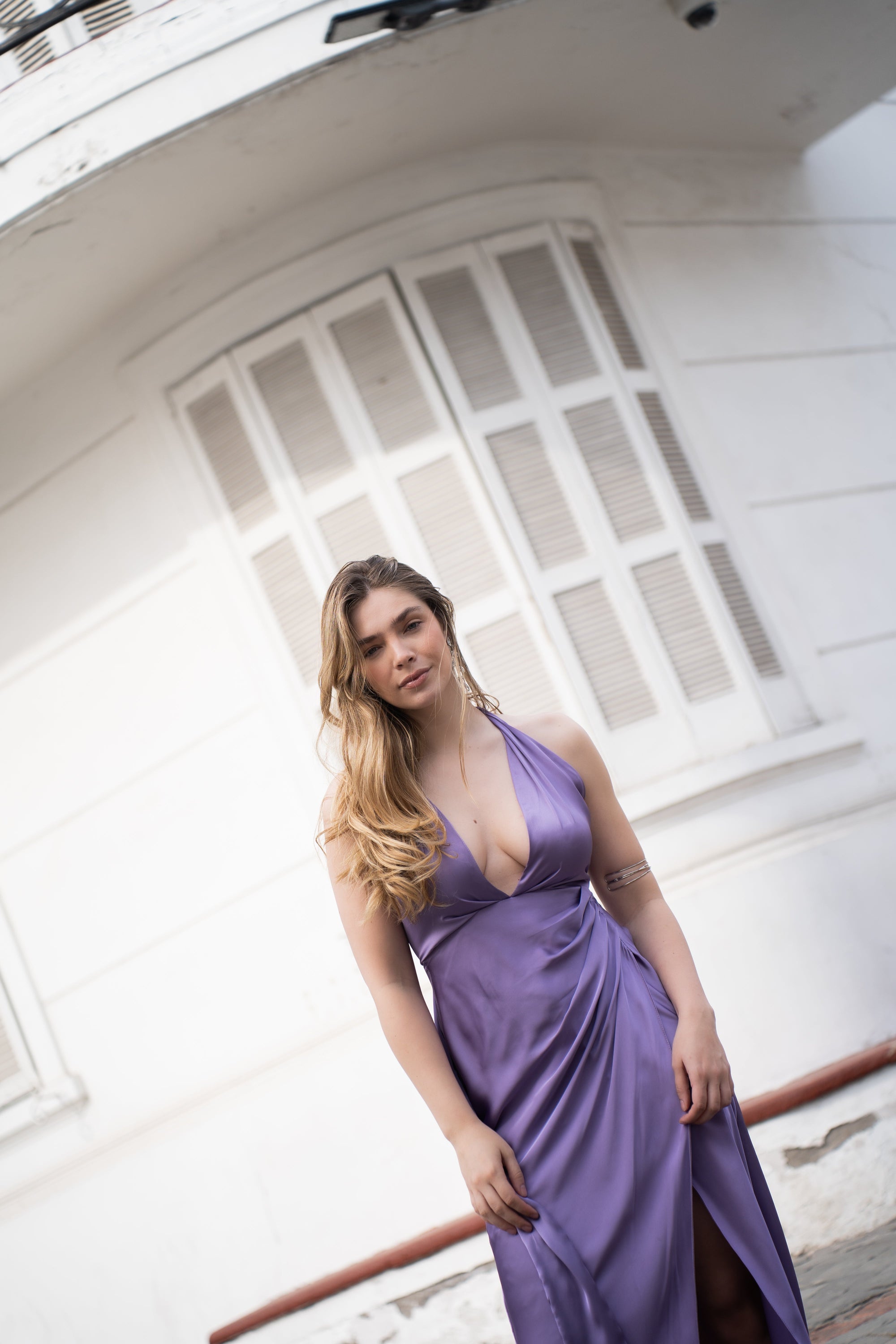 PRE-ORDER: NIZA FUCHSIA SILK MAXI DRESS