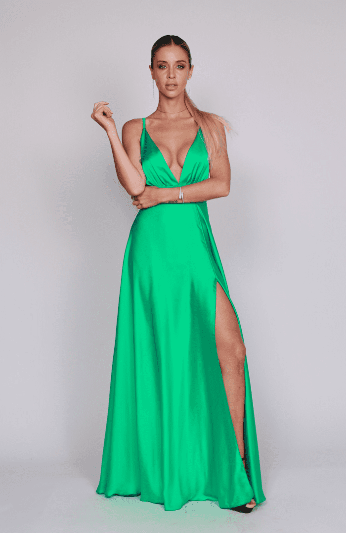 MAXI DELFINA SEDA VERDE MANZANA 02