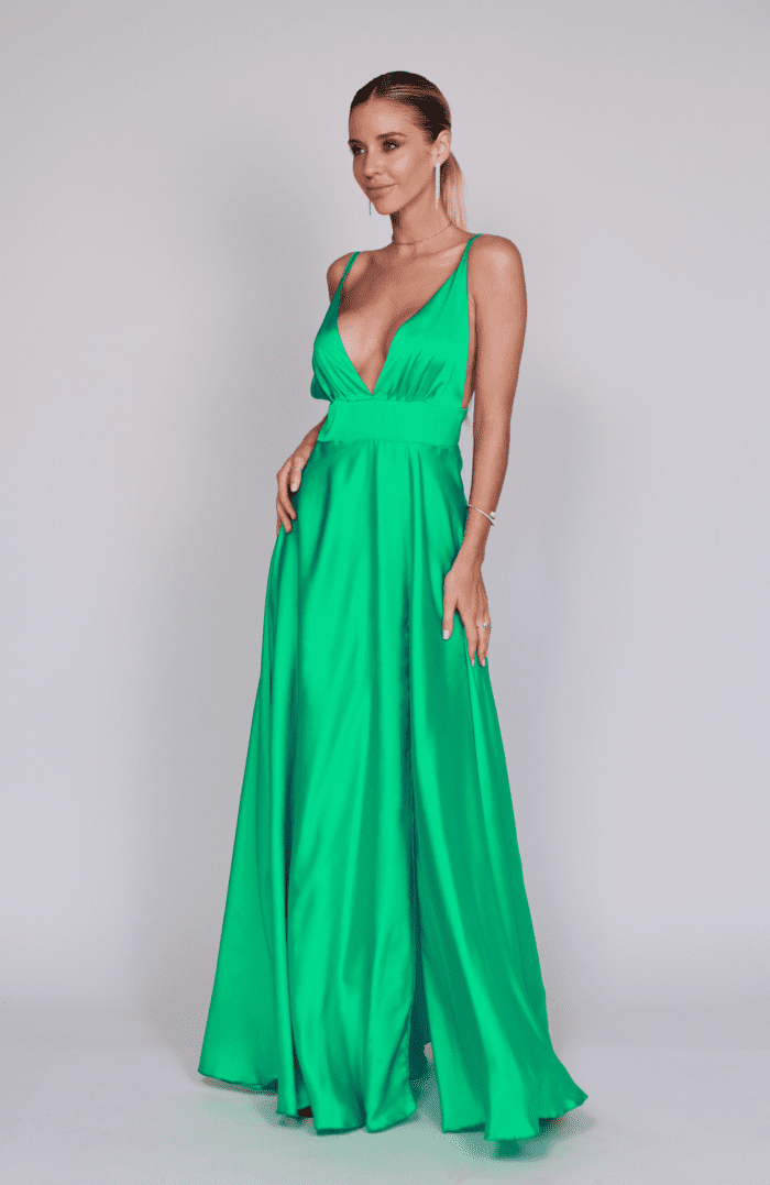 MAXI DELFINA SEDA VERDE MANZANA 07
