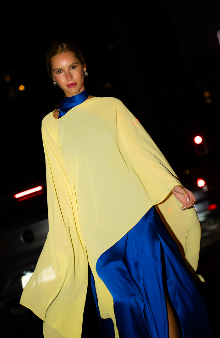 COLORED GAUZE CAPE