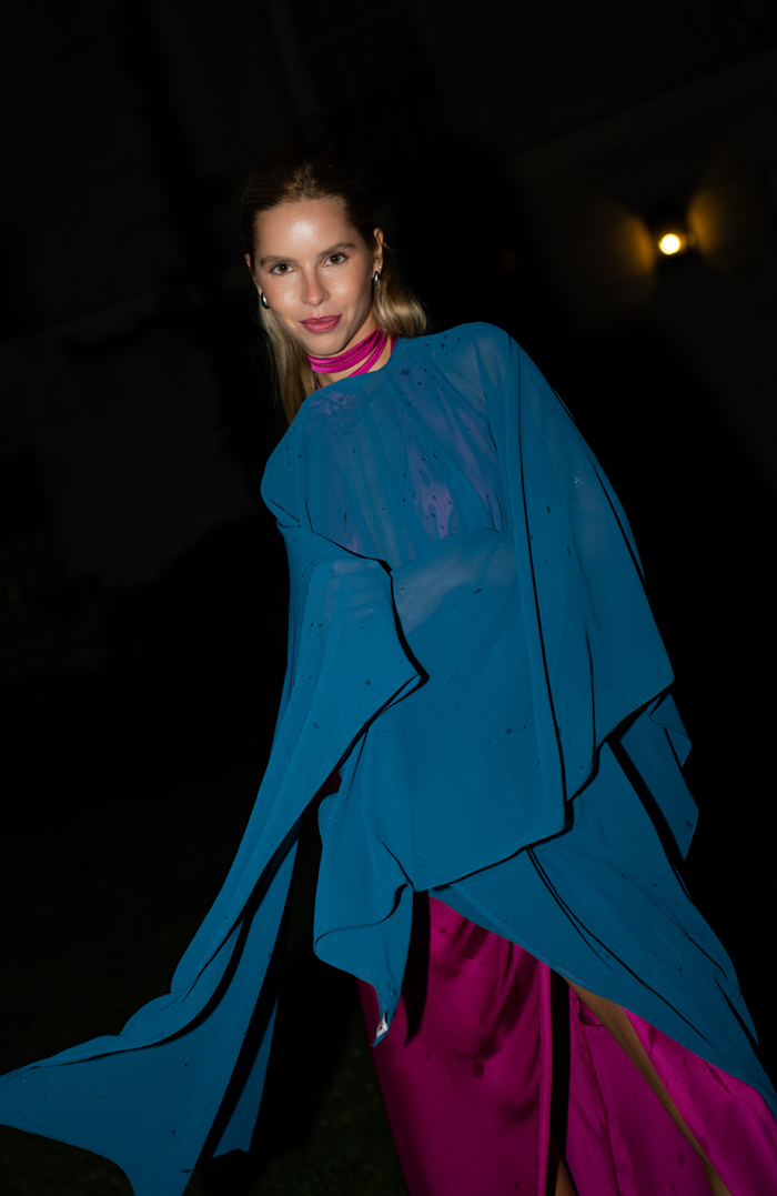 COLORED GAUZE CAPE