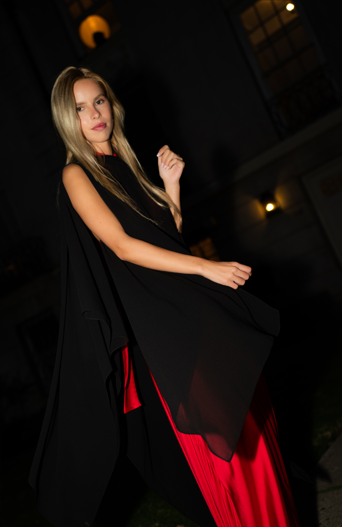 COLORED GAUZE CAPE